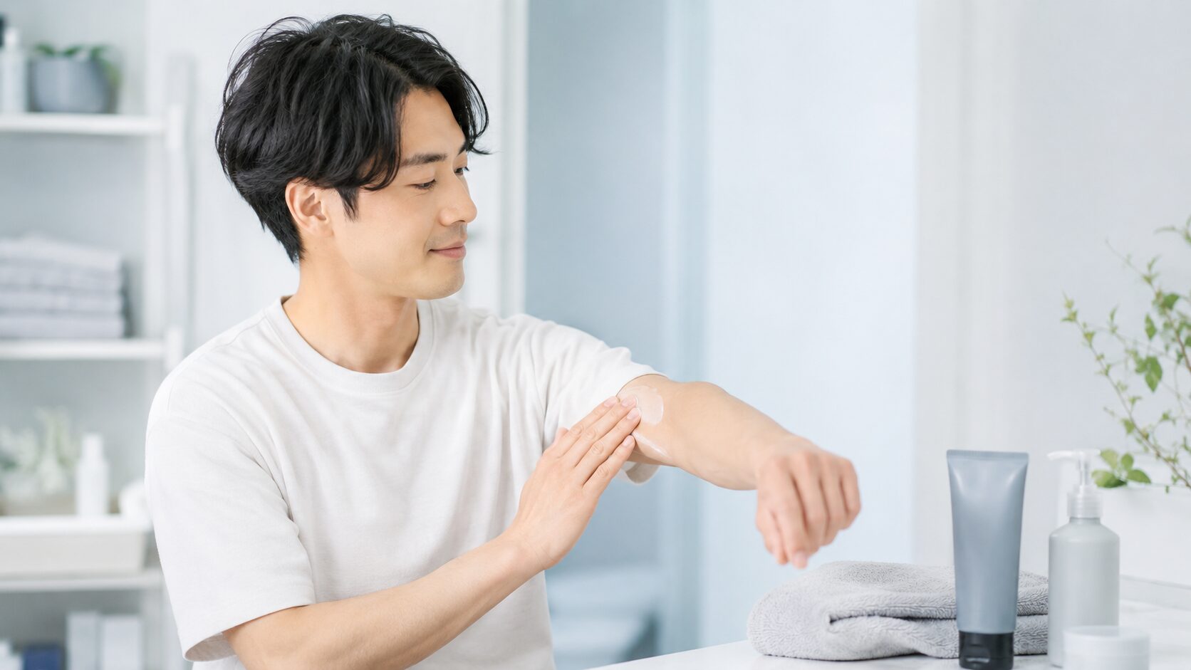 除毛クリーム以外のムダ毛処理方法を比較して選ぶ男性のイメージ