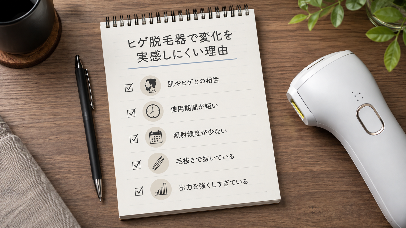 家庭用脱毛器をヒゲに使って変化を感じにくい場合の確認ポイント